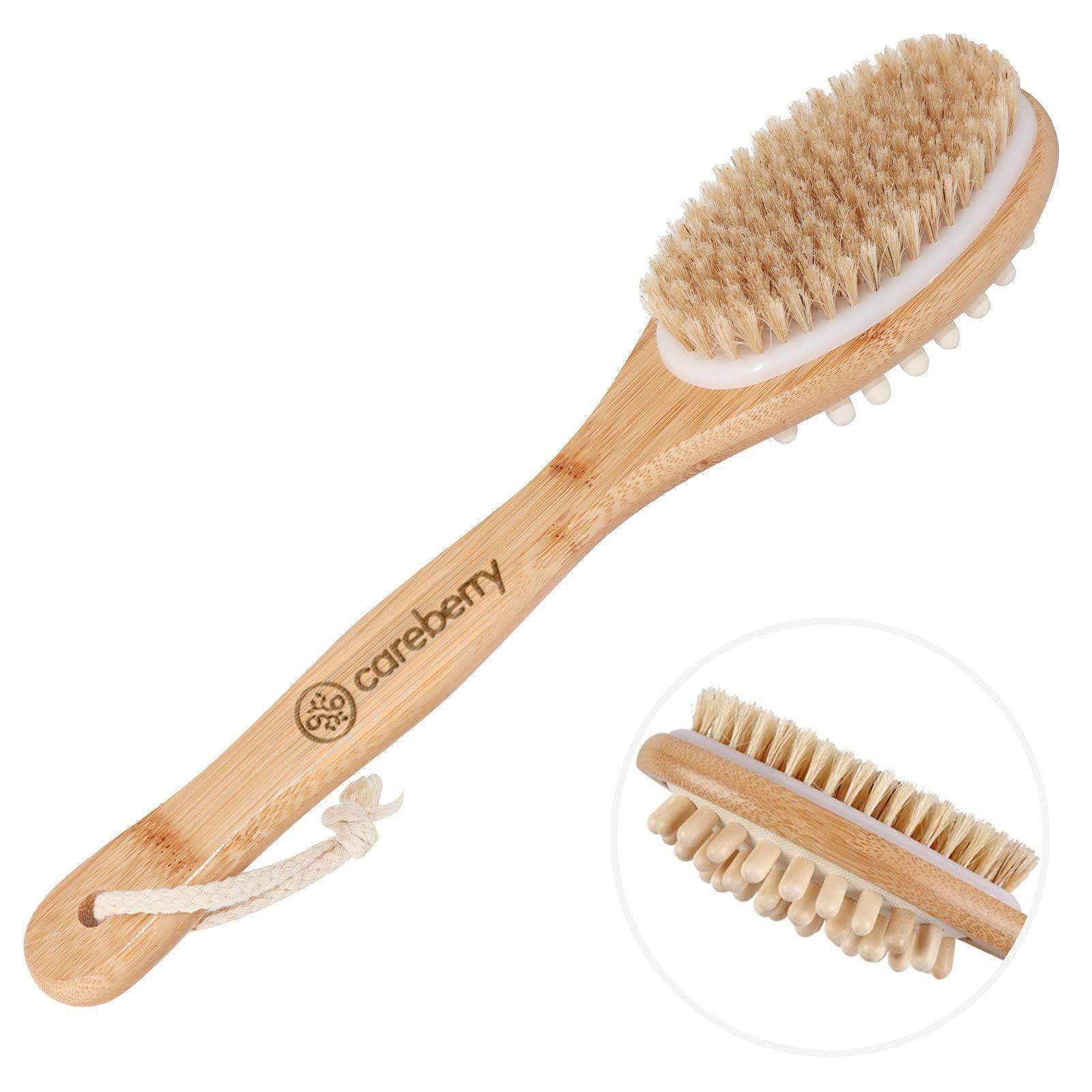 Dual Action Bamboo Wet & Dry Brushing Body Brush - Careberry