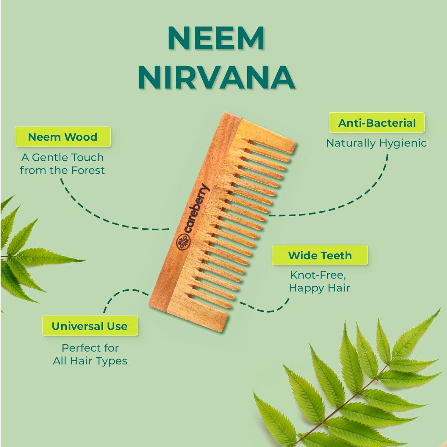 Peigne à shampoing Neem Nirvana