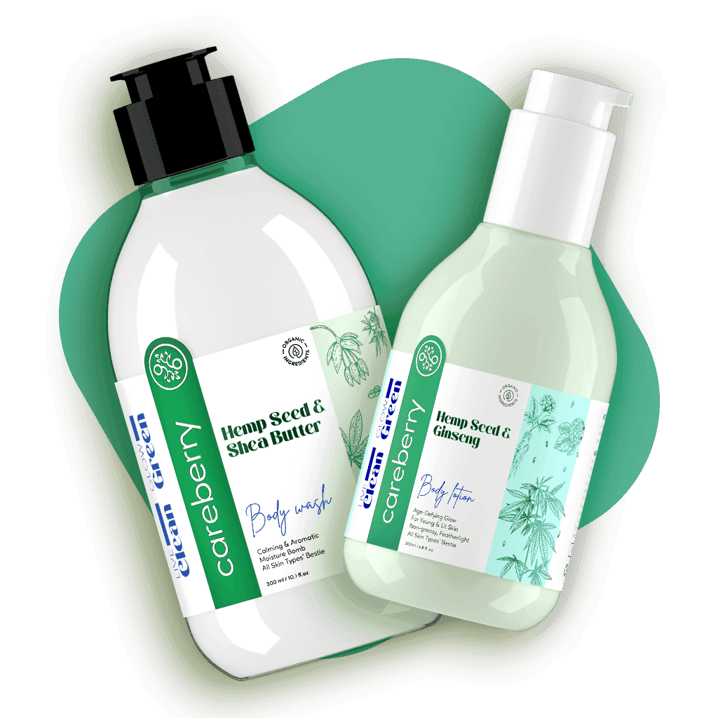 Hemp & Shea Butter Body Wash and Hemp Seed & Ginseng Age-Defying Body Lotion