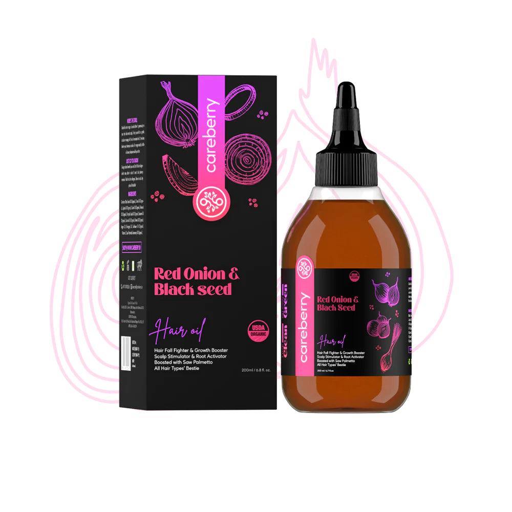 Organic Red onion and black seed hair oil