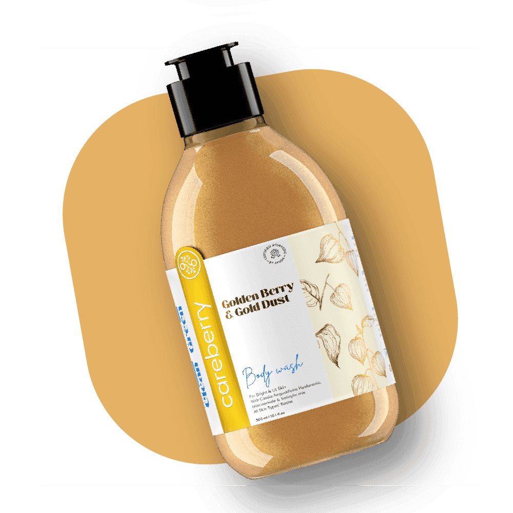 Golden berry and gold dust body wash