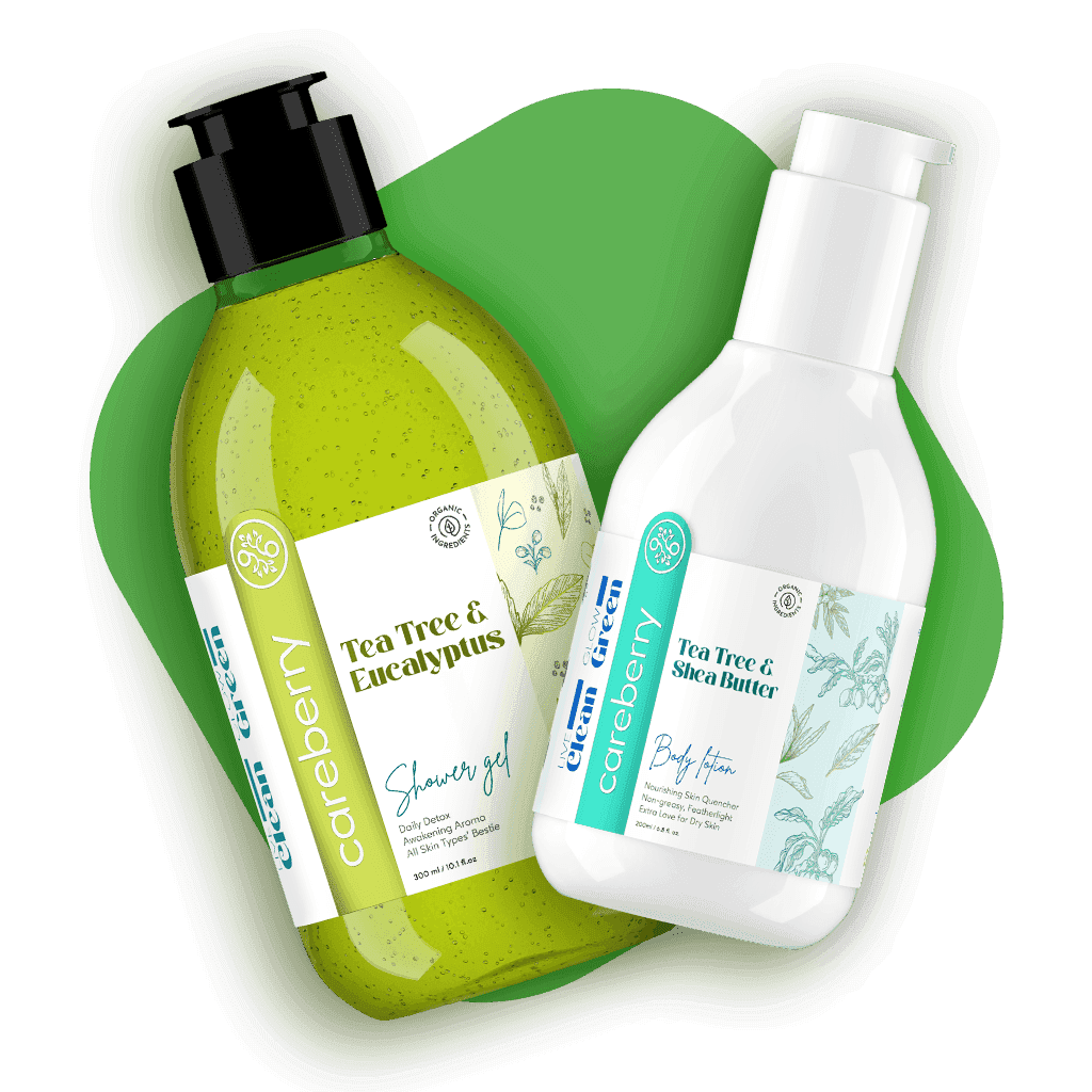 Tea Tree & Shea Butter Nourishing Body Lotion & Tea Tree & Eucalyptus Daily Detox Shower Gel Combo